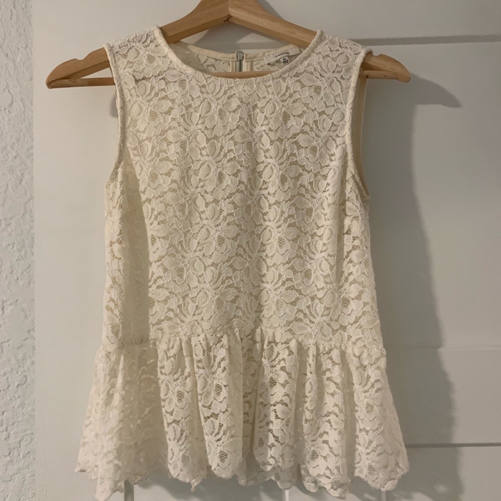 Talula white lace baby doll top